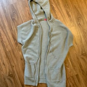 Urban Outfitters Wool Hooded Zip Up Vest
